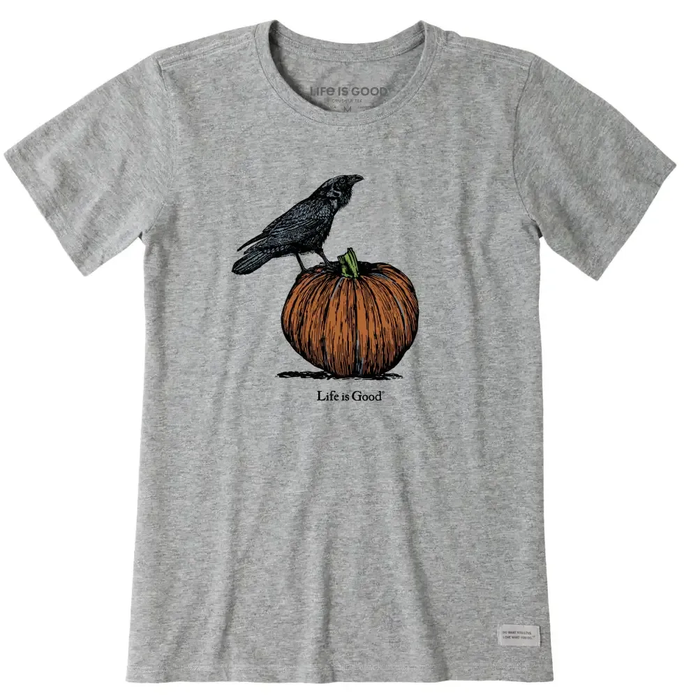 Women's Antique Raven & Pumpkin Short Sleeve Crusher Tee
