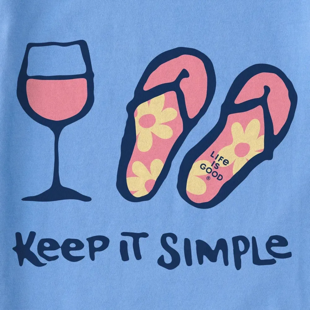 Women's Keep it Simple Wine and Flips Crusher Tank