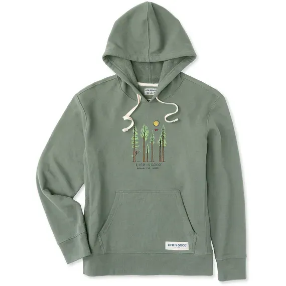 Women's Life is Good Among the Trees Simply True Fleece Hoodie