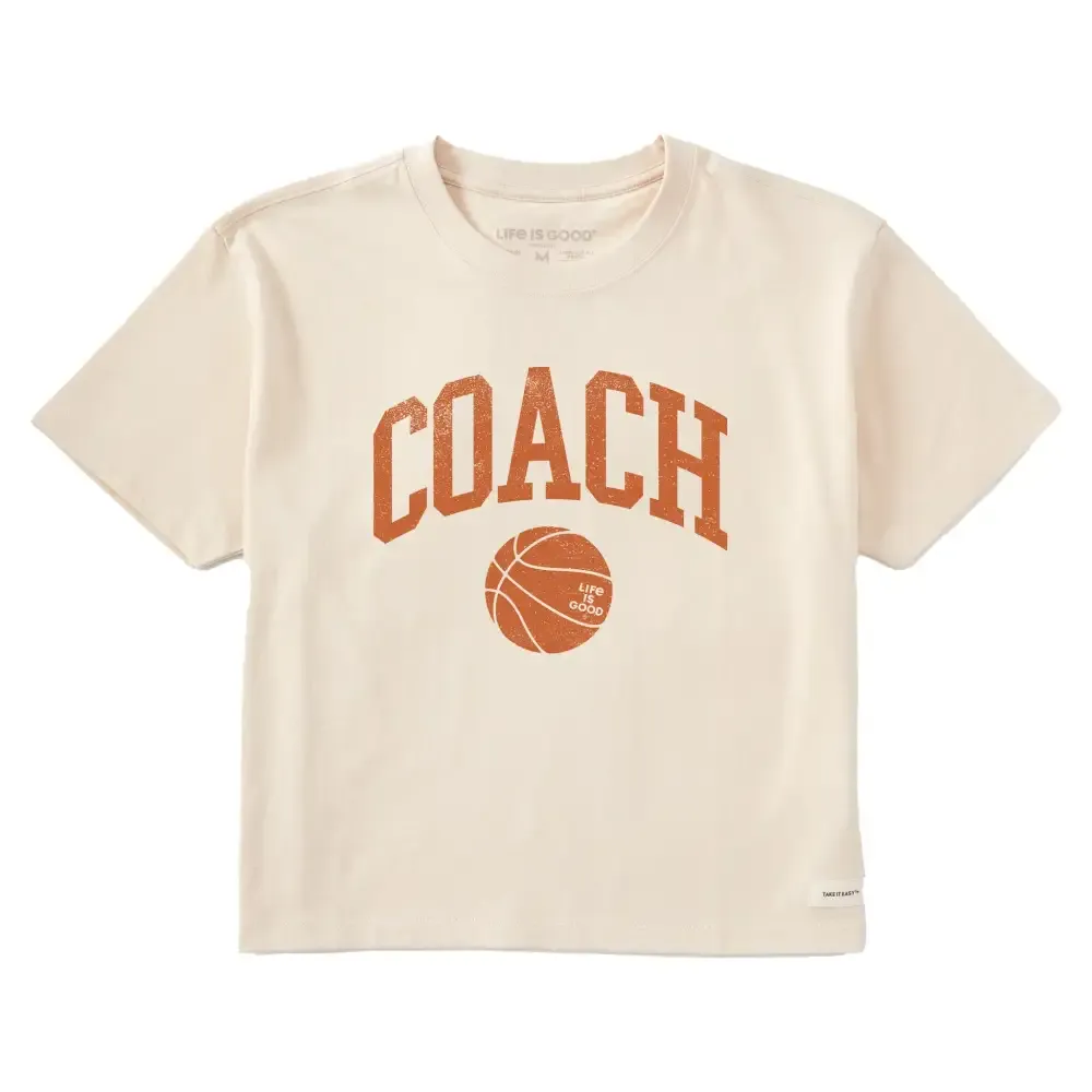 Women's Basketball Coach Short Sleeve Crusher Boxy Tee