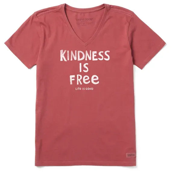 Women's Kindness is Free  Crusher Vee