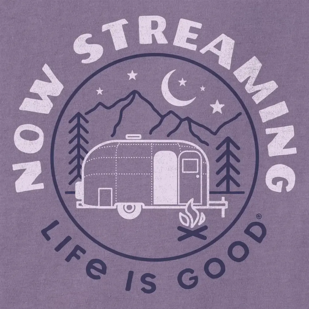 Women's Now Streaming Airstream Short Sleeve Crusher Boxy Tee