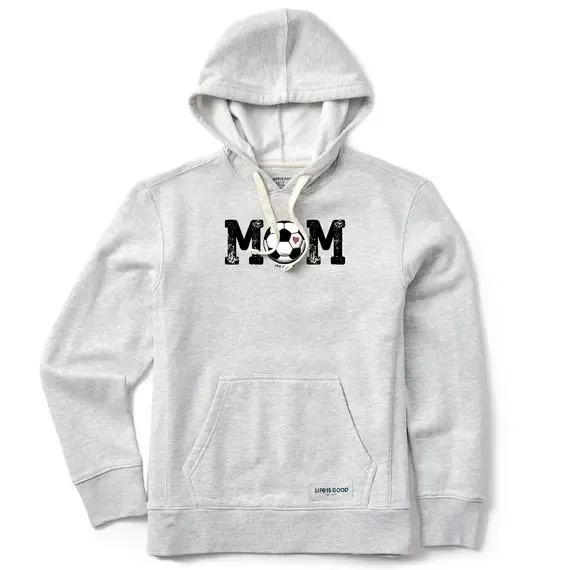 Women's Soccer Ball Mom Simply True Fleece Hoodie