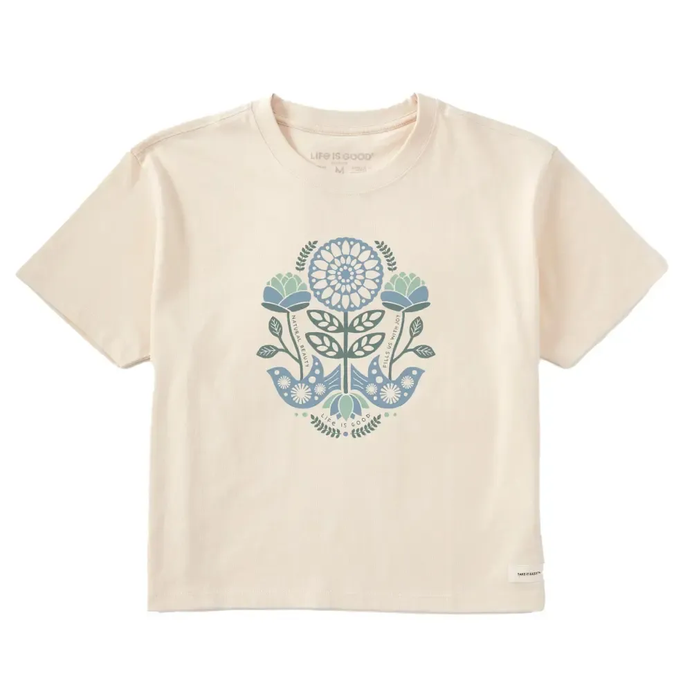 Women's Mirror Natural Beauty Short Sleeve Crusher Boxy Tee