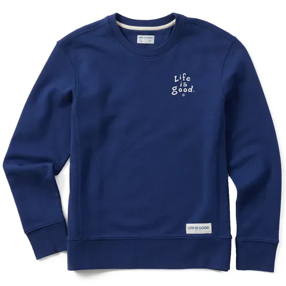 Women's LIG Vintage Wordmark Stacked Simply True Fleece Crew
