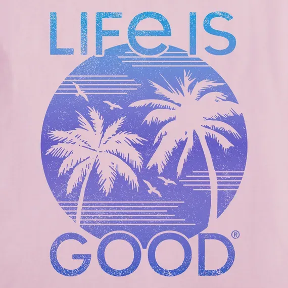 Women's Retro Palms Simply True Fleece Hoodie