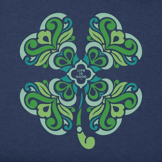 Women's 4 Leaf Clover Swirl Simply True Fleece Hoodie