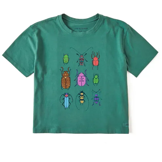 Women's Cool Bug Grid  Crusher Boxy Tee