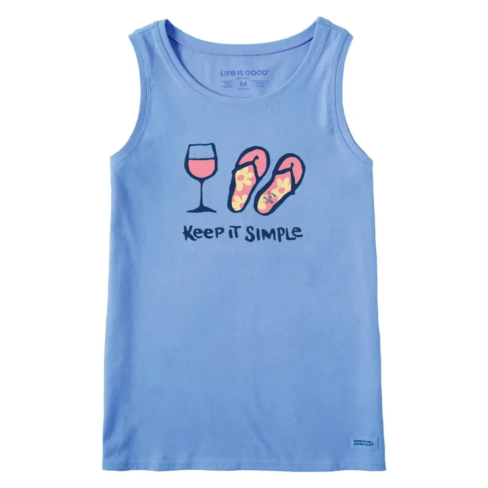 Women's Keep it Simple Wine and Flips Crusher Tank