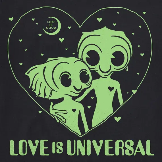Women's Love is Universal Aliens Simply True Fleece Hoodie