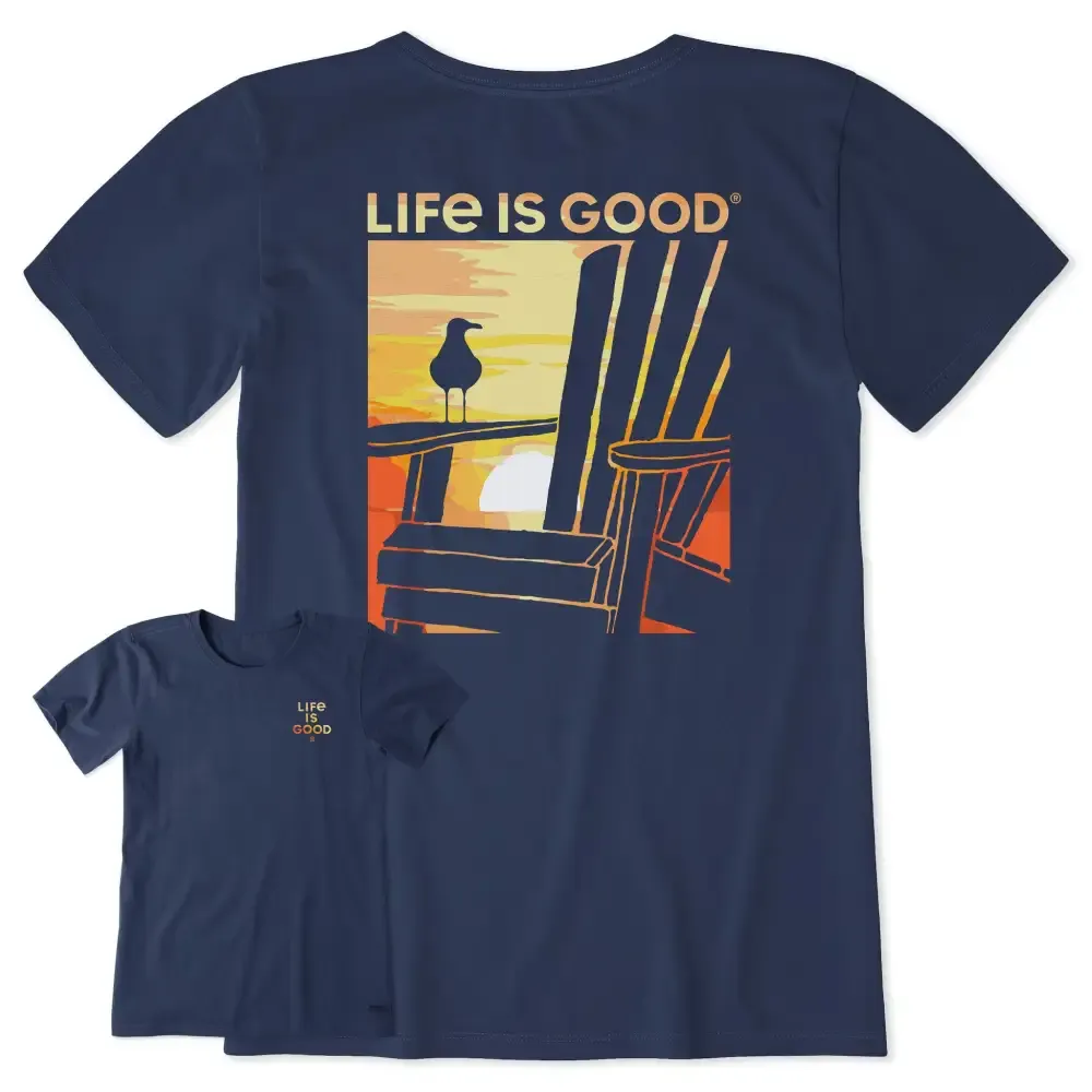 Women's Adirondack Gull Sunset Short Sleeve Crusher Tee