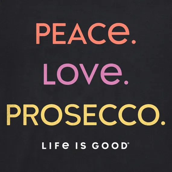 Women's Peace Love Prosecco Simply True Fleece Crew