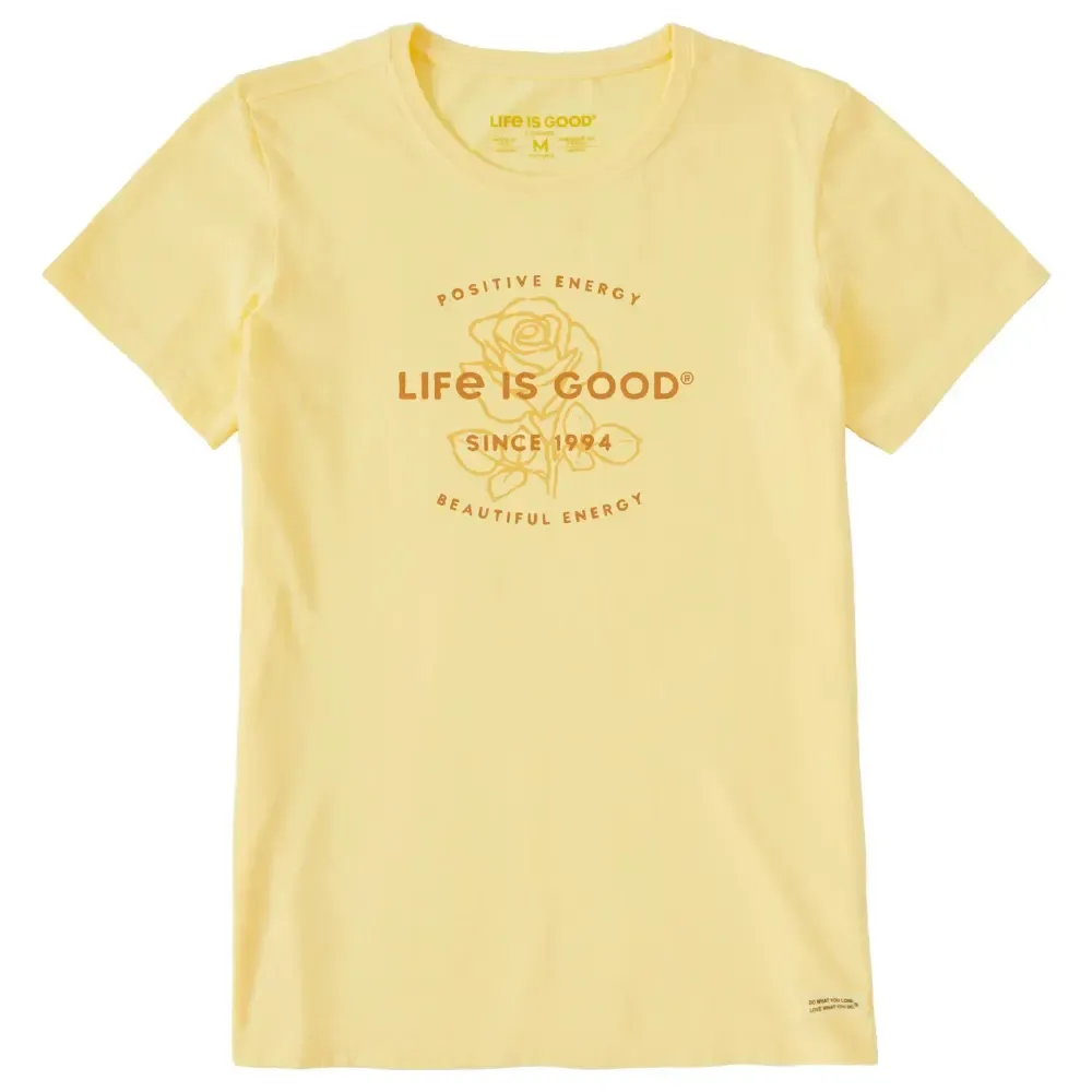 Women's Beautiful Energy Rose Short Sleeve Crusher Tee