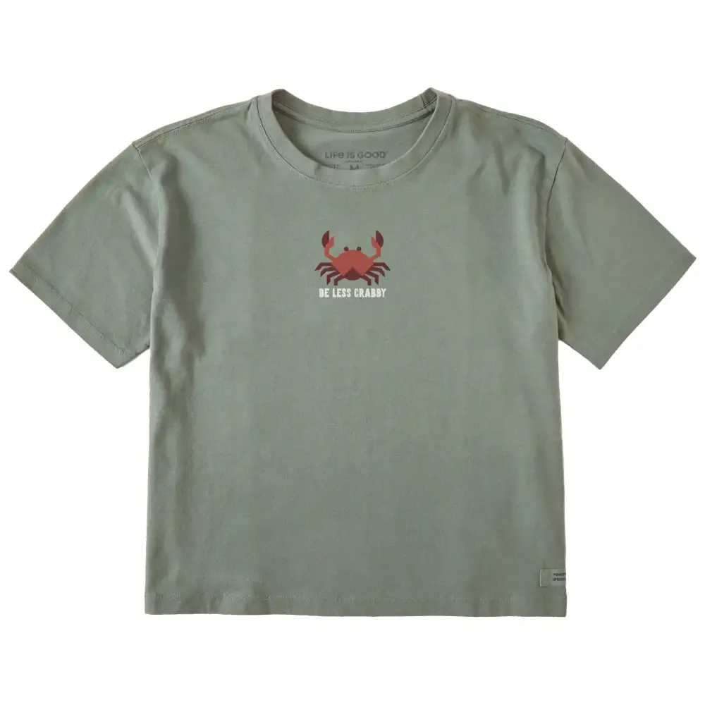 Women's Be less Crabby Mini Short Sleeve Crusher Boxy Tee