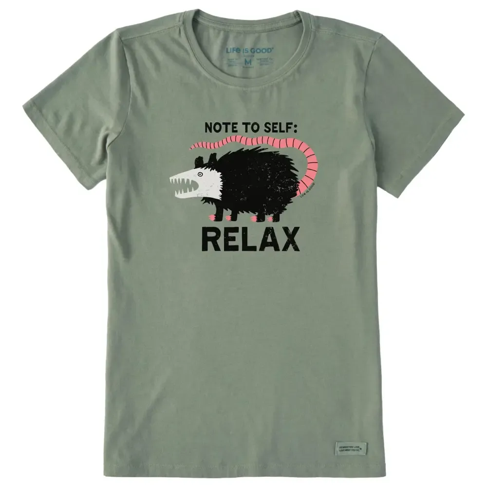 Women's Note to Self: Relax Short Sleeve Crusher Tee