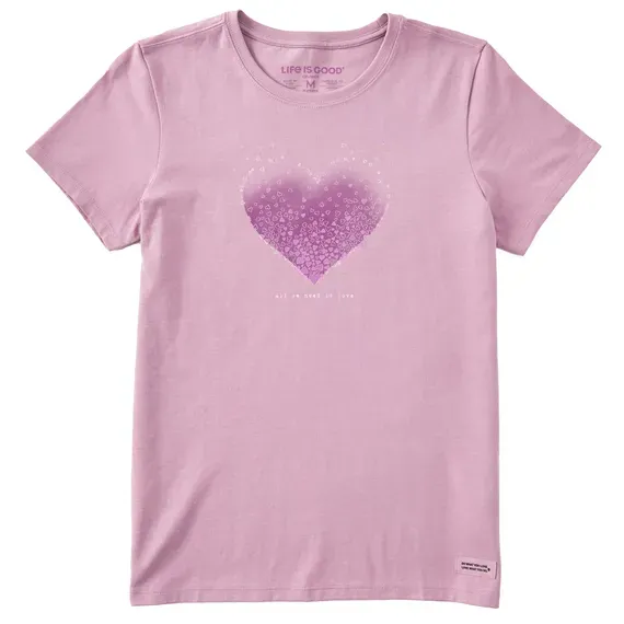 Women's Scattered Hearts Short Sleeve  Tee