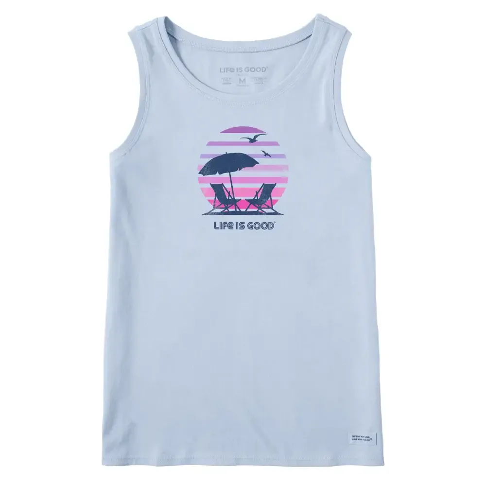 Women's 70's Retro Beach Umbrella Crusher Tank