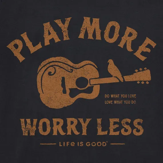 Men's Guitar Play More Short Sleeve  Tee