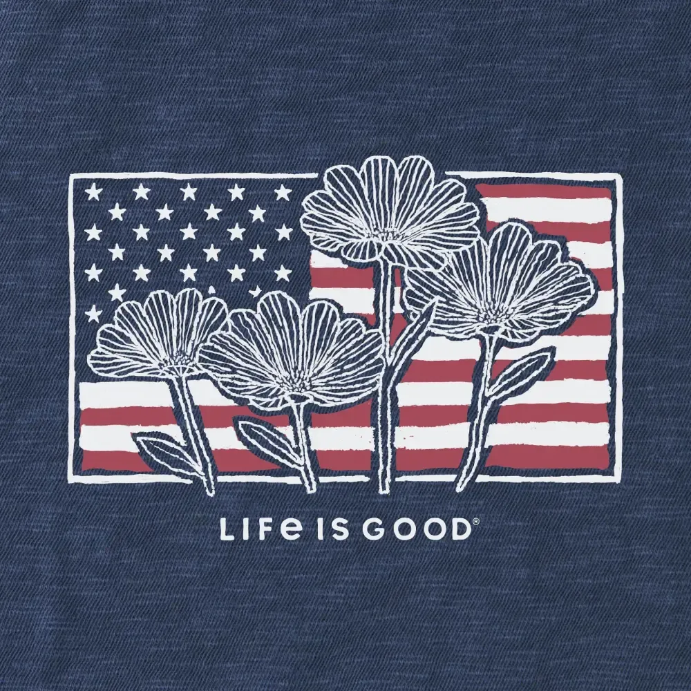 Women's Flower Flag Slub Easy Fit Tank