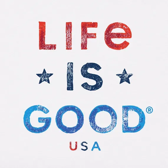 Women's Life is Good USA Simply True Fleece Hoodie