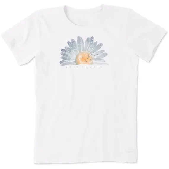 Women's Watercolor Daisy Short Sleeve  Tee