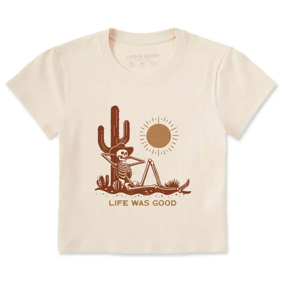 Women's Life was Good Cowboy Skull Crusher-LITE Shrunken Tee
