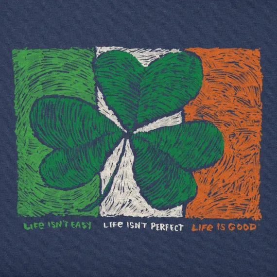 Women's Irish Flag Clover Simply True Fleece Hoodie