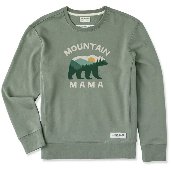Women's Mountain Mama Bear Simply True Fleece Crew