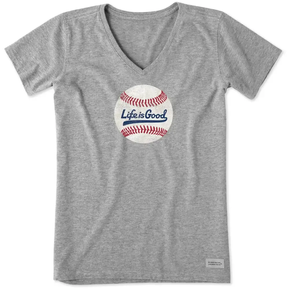 Women's Ballyard Baseball Short Sleeve Crusher Vee
