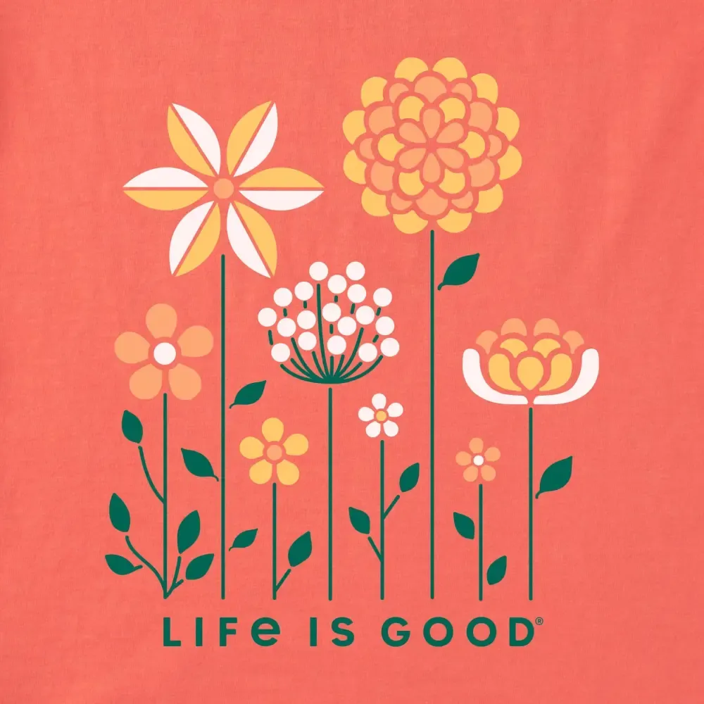 Women's Linear Garden Short Sleeve Vee