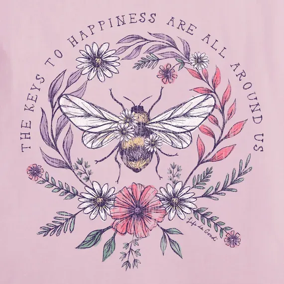 Women's Bee Happiness All Around Simply True Fleece Hoodie