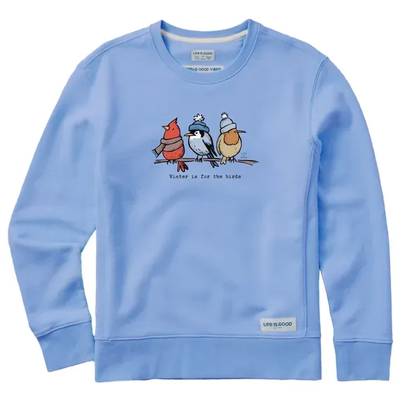 Women's Shady Winter is for the Birds Simply True Fleece Crew