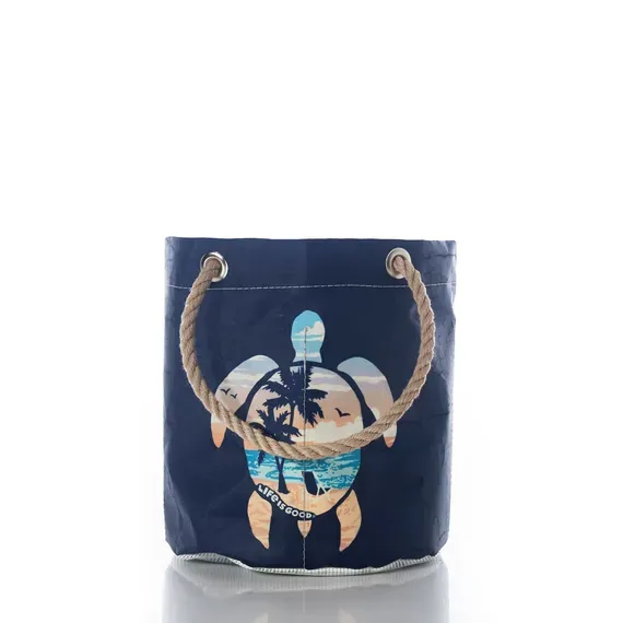 Sea Bags Beach Scene Turtle Beachcomber Bucket Bag