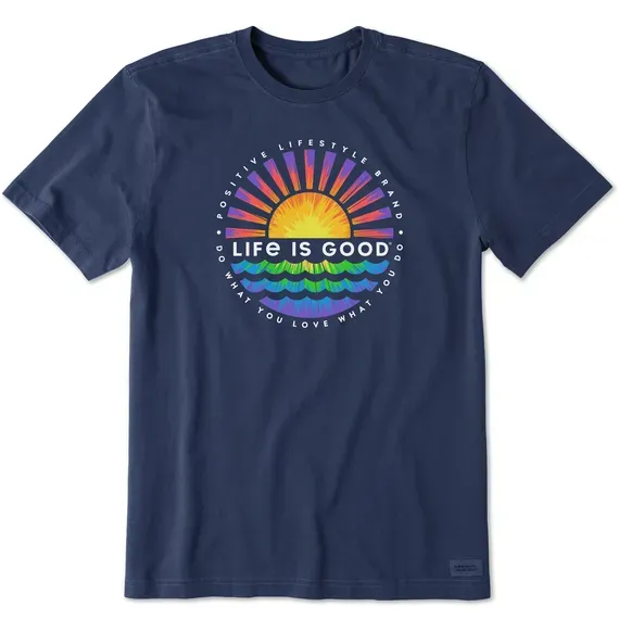 Men's Tie Dye Sunset Burst Short Sleeve  Tee