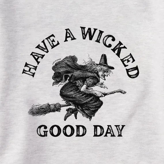 Women's Antique Wicked Good Day Witch Simply True Fleece Crew