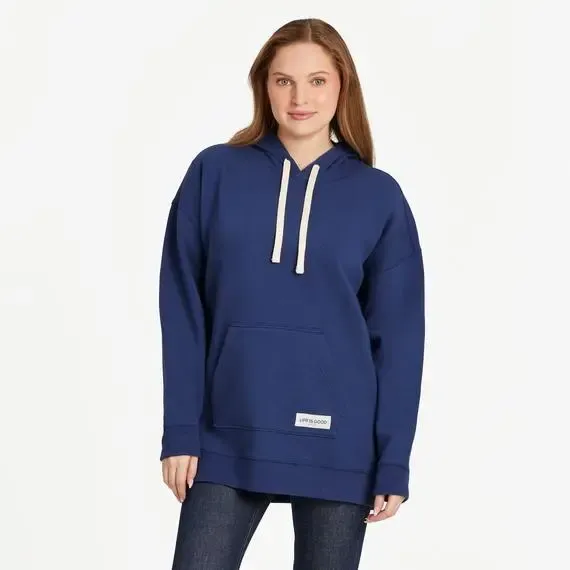 Women's Solid Oversized  Simply True Fleece Hoodie
