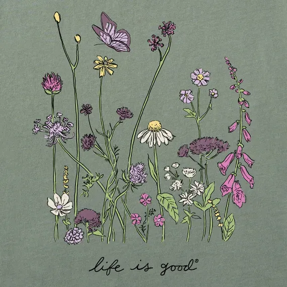 Women's Realaxed Wildflowers Simply True Fleece Hoodie