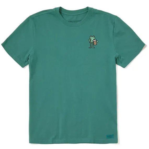 Men's Frog with Beer  Crusher Tee