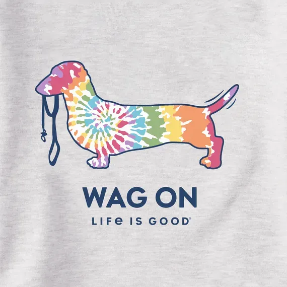 Women's Tie Dye Dachshund Simply True Fleece Crew