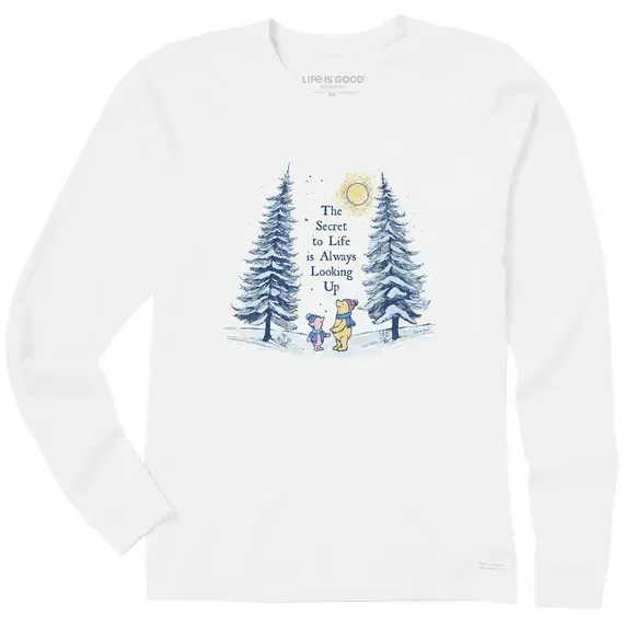 Women's Looking Up Winnie & P Long Sleeve Crusher Tee