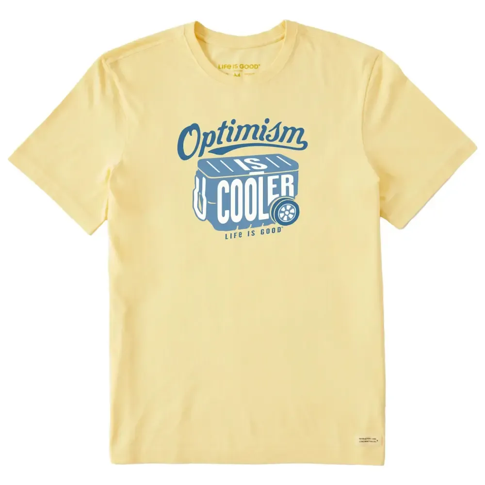 Men's Optimism is Cooler Short Sleeve Crusher Tee
