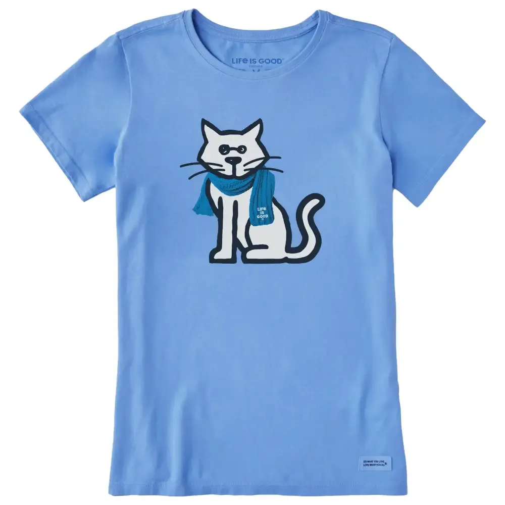 Women's Al with Scarf Short Sleeve Crusher Tee