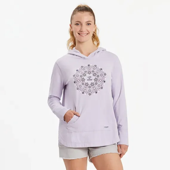 Women's Wildflower Primal Mandala Crusher-FLEX Hoodie Tunic