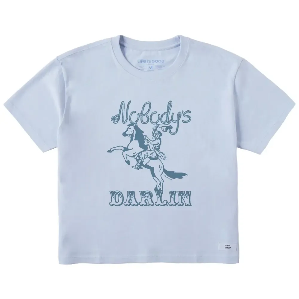 Women's Nobody's Darlin Cowgirl Short Sleeve Crusher Boxy Tee