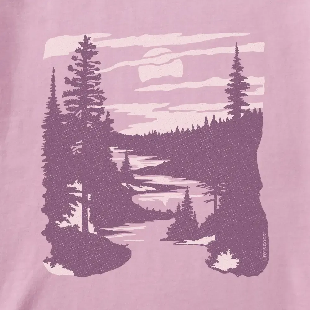Women's A River Runs Through It Short Sleeve Crusher Boxy Tee