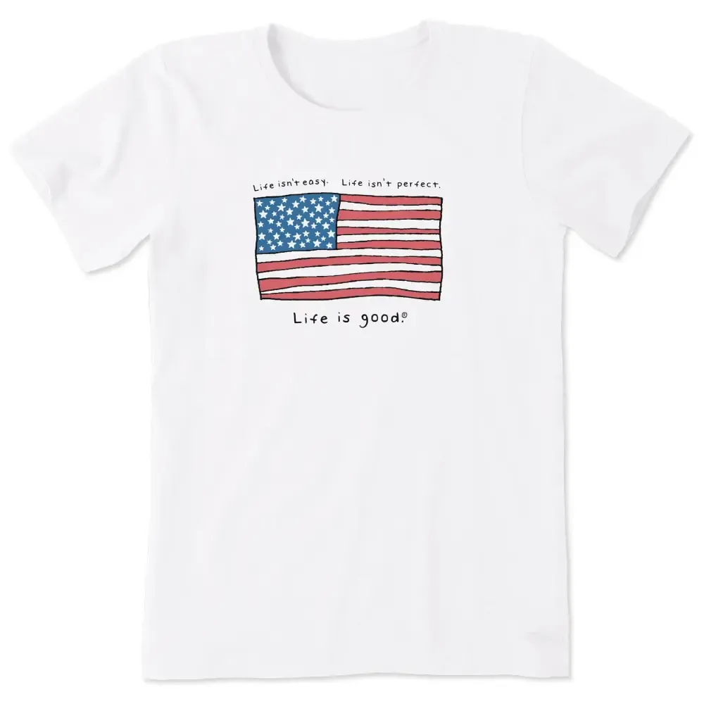 Women's Life is Good America Short Sleeve Crusher Tee
