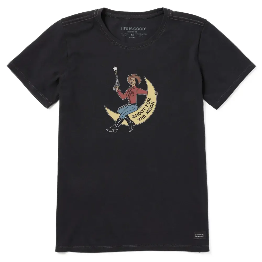 Women's Shoot for the Moon Short Sleeve Crusher Tee