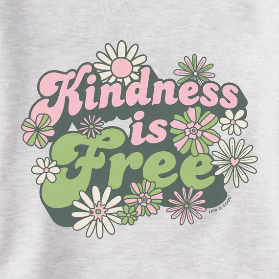 Women's Kindness is Free Daisies Simply True Fleece Crew