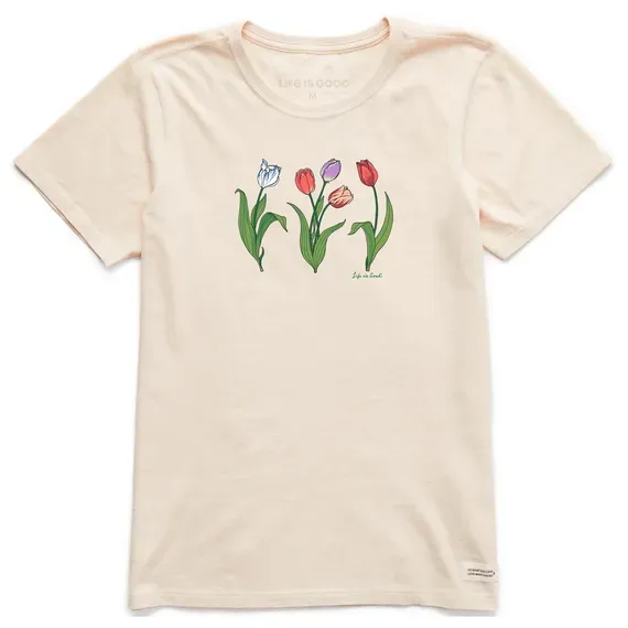 Women's 3 Genuine Tulips  Crusher Tee