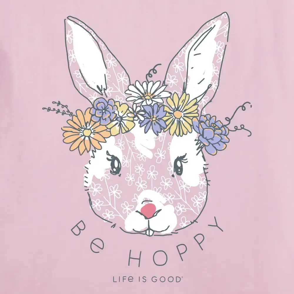Women's Be Hoppy Flower Crown Short Sleeve Vee